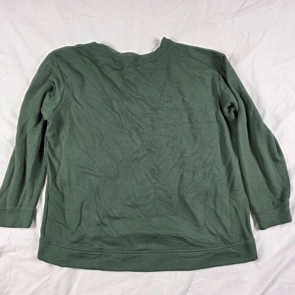 Orvis Womens XL Green Long Sleeve Crewneck Pullover Sweater Casual Relaxed Fit - Picture 2 of 9